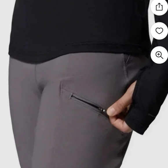 NEW! Columbia Gray Fleece Lined Pants Size L - Picture 3 of 11